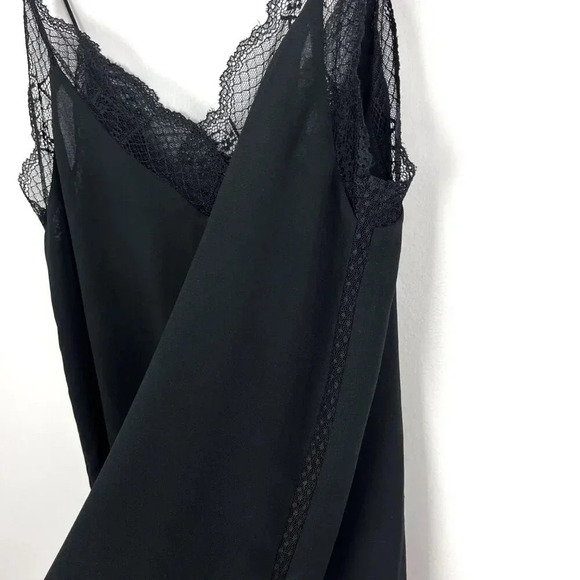 Zara Womens Medium Strappy Lace Camisole Top Black Evening Date  Night Cami - Picture 4 of 5